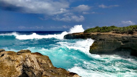 Dagstur til Bali og Nusa Lembongan + 2 dyk + 1 snorkling + rundtur om øen [Devil's Tear]