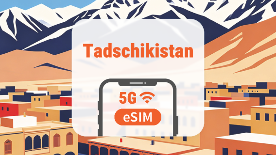 Tadschikistan 5G eSIM | Dual-Netzwerk • KI-Apps & TikTok | 1–30 Tage | QR-Code