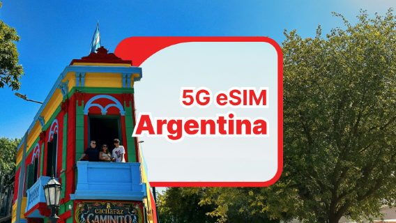Argentinien 5G eSIM | Tages- und Gesamtpaket | 1-30 Tage | Abrechnung nach 24 Std. | QR-Code