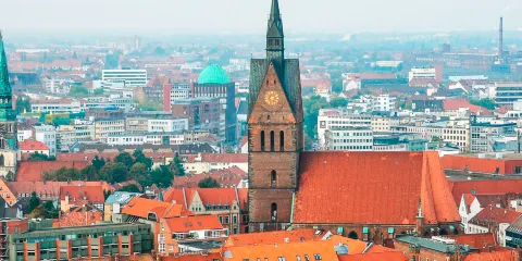 德國+漢諾威老市政廳+漢諾威集市教堂+貝格花園一日遊