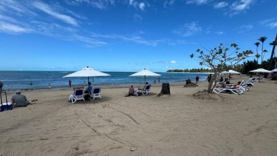 Bosque tropical El Yunque; toboganes de agua, playa, cena y tour de compras