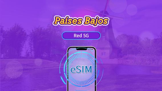 Países Bajos | eSIM 5G/4G | Plan Completo | Facturación cada 24 horas | 7-30 días | Código QR
