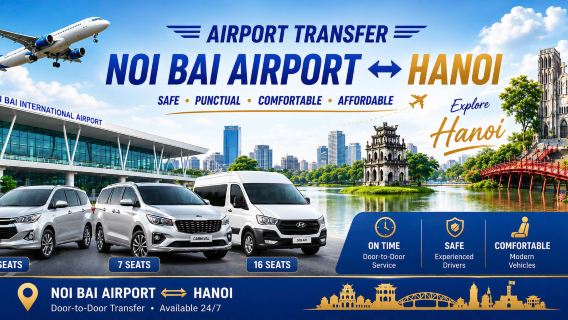 Private Transfer: Hanoi - Noi Bai Airport (Two Direction Available)