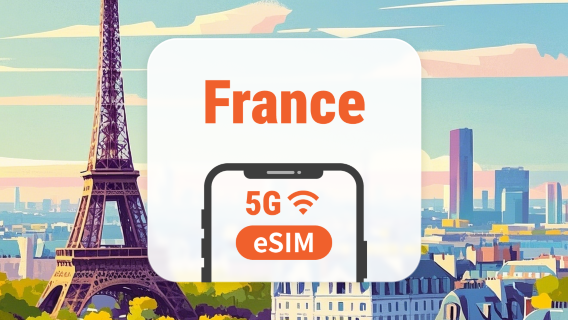 Frankrijk 5G eSIM | Dubbel Netwerk • AI & TikTok | 1–30 Dagen | QR-code