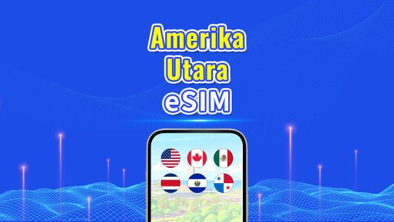 eSIM Amerika Utara | 5G/4G | Pakej Data Harian/Total | 1–30 hari | Pengebilan 24 Jam | Kod QR