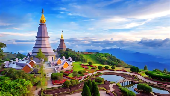 Excursion d'une journée au parc national de Chiang Mai Doi Inthanon [Cascade|Tours jumelles|Village tribal