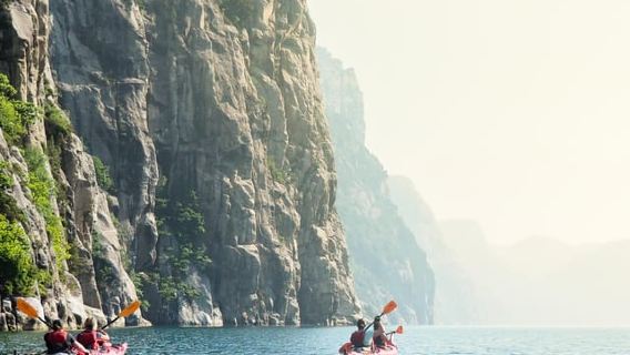Stavanger: Lysejord Kayak Safari (Thác nước & Đá Pulpit)