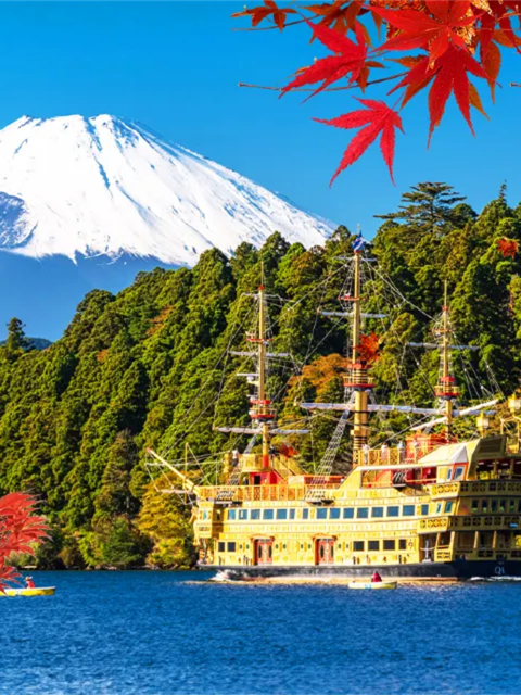富士山箱根大涌谷與山中湖一日遊,贈大涌谷纜車,可選小團接、送