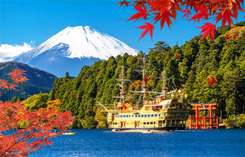 富士山箱根大涌谷與山中湖一日遊,贈大涌谷纜車,可選小團接、送