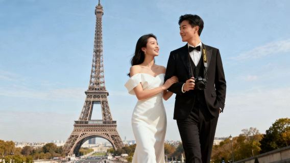 法國巴黎埃菲爾鐵塔旅拍【跟拍攝影親子照情侶閨蜜兒童跟拍家庭旅拍】