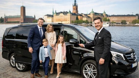 Tur kota VIP pribadi sehari penuh dengan mobil limusin di Stockholm