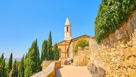 Italia - Excursión panorámica a Val d'Orcia y Pienza con ida y vuelta desde Florencia | Incluye degustación de vino