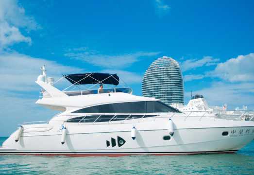 Luxury yacht sailing