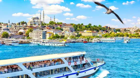 Bosphorus sightseeing cruise in Istanbul, Turkey