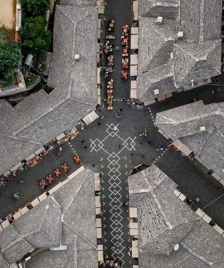 Gjirokastër Castle and the Stone City panoramic view