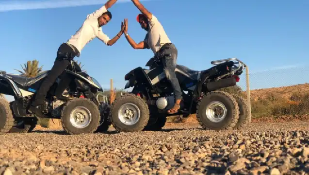 Agafay desert private sunset quad bike tour from Marrakech