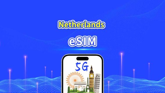 eSIM Belanda | Data Kecepatan Tinggi | 5G/4G | Paket Harian/Data | 24 Jam | 1-30 Hari | Kode QR