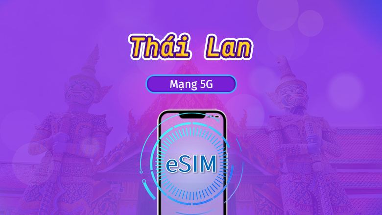 Thái Lan | eSIM 5G | Vé ngày/Gói tổng | Tính phí mỗi 24 giờ | 1-30 ngày | Mã QR