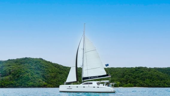 Aluguel privativo do veleiro catamarã "Pepper" para Baía Banana/Ilha Lua de Mel/Ilha Ovo em Phuket