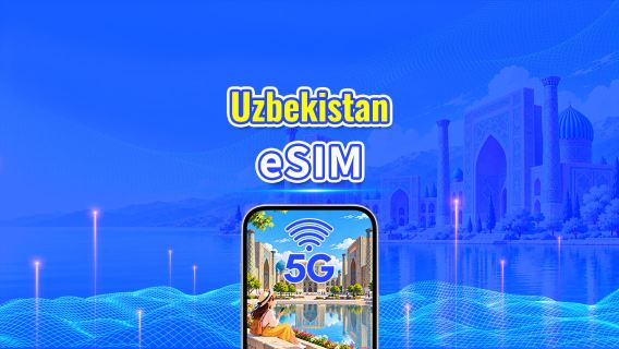 eSIM Uzbekistan 5G/4G | Paket Harian/Paket Data | Penagihan 24 Jam | 1-30 Hari | Kode QR