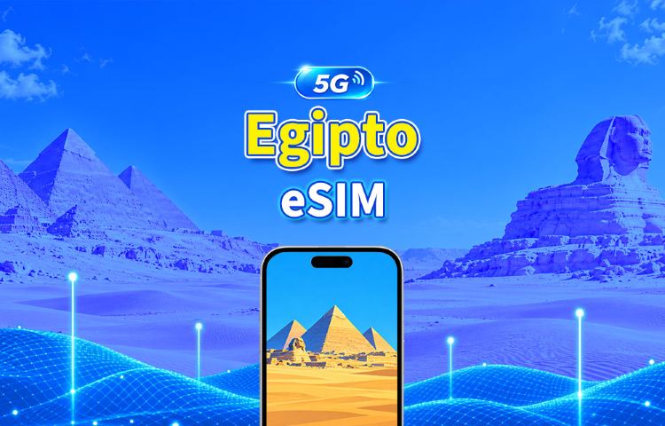 Egipto 5G eSIM  | 3 redes incluidas | Compatible con IA y TikTok | Paquete de datos diario/total | 1–30 días | Facturación por 24 horas | Código QR