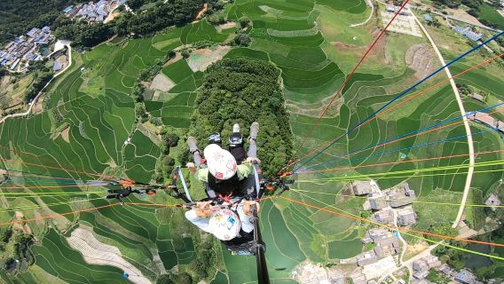 欽州北部灣望海嶺國際滑翔傘基地滑翔傘飛行體驗【飛行高度500公尺/包含高清視訊/教練一帶一】