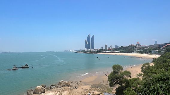 Excursión tour privado de un excursión de un día a Xiamen [Vista al mar de Kinmen + Carretera de circunvalación de la isla + Fortaleza de Hulishan + Comida vegetariana incluida]