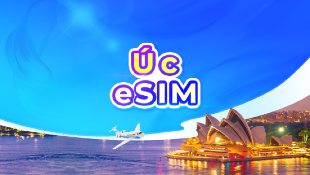 eSIM 5G tại Úc | Gói dữ liệu/ngày | 1-30 ngày | Tính phí 24/24 | Mã QR