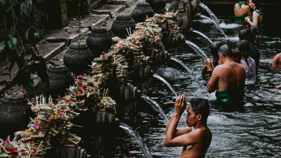 Ritual de Purificação no Templo da Água Sagrada Tirta Empul e Passeio por Ubud