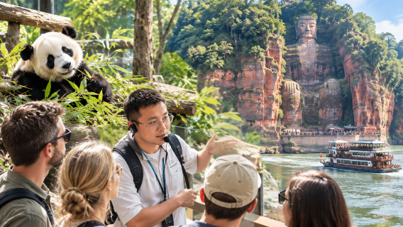 Panda Base and Leshan Giant Buddha Scenic Area | English tour guides and transportation