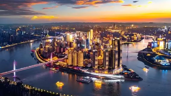 重慶長江索道+三峽博物館+李子壩輕軌穿樓+洪崖洞+磁器口古鎮