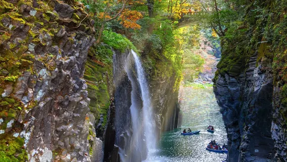 Hidden Gems of Kyushu, Japan: Aso Volcano with Free Shuttle & Kusasenri & Takachiho Gorge 1-day Tour