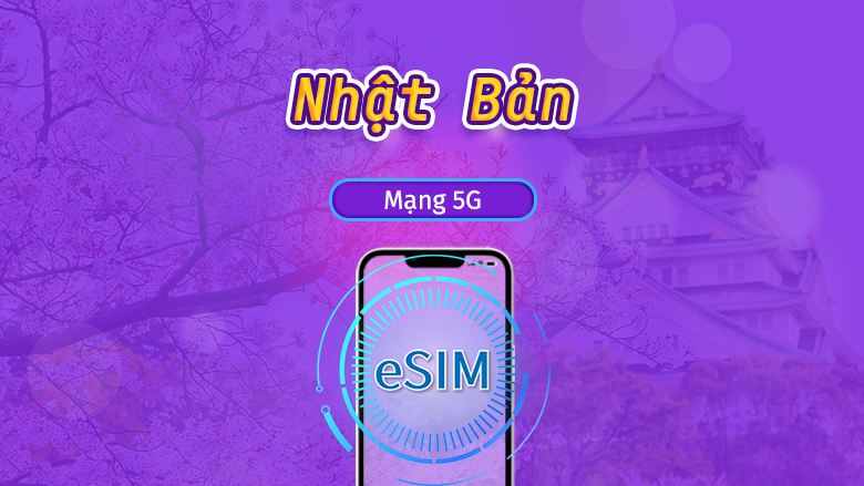 Nhật Bản | eSIM 5G | Vé ngày/Gói tổng | Tính phí mỗi 24 giờ| 1-30 ngày | Mã QR