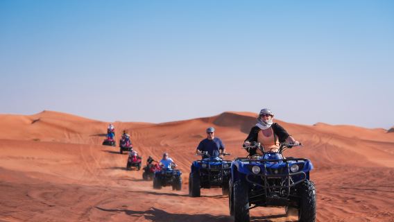 Dubai Desert SafariActivities on Camp[1 Hour Quad Bike Tour Morning / Evening]