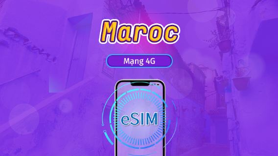 Maroc | eSIM 5G/4G | Gói trọn gói | Tính phí mỗi 24 giờ | 30 ngày | Mã QR