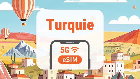 Turquie 5G eSIM | Couverture sur les 3 Réseaux • IA & TikTok | 1–30 Jours | Code QR
