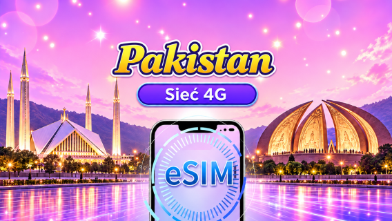 Pakistan | eSIM 4G | Pakiet dzienny/pakiet danych | 1-30 dni | Obsługa TikTok&ChatGPT | Rozliczenie 24-godzinne | Kod QR