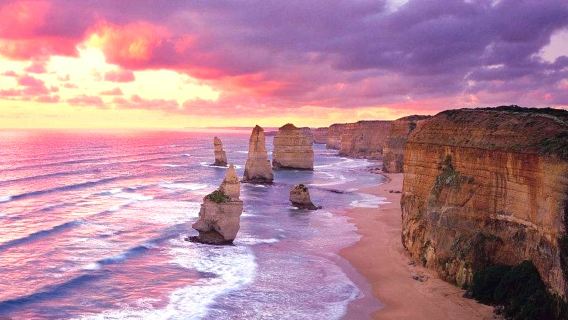 Австралия, Мельбурн: тур по Великой океанской дороге на закате (Туэлв Апостлс/ущелье Лох-Ард)