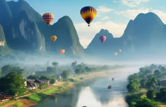 萬榮一日遊【熱氣球+坦江、水下溶洞+滑索+皮划艇+潟湖1】