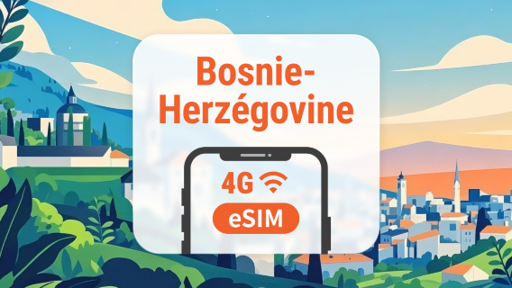 eSIM Bosnie-Herzégovine | Compatible avec ChatGPT et TikTok | 1 à 30 jours | QR code instantané