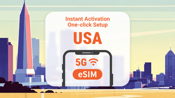 USA 5G eSIM | Dual Network Coverage | 1–30 Days | Instant QR