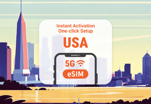 USA 5G eSIM | Dual Network Coverage | 1–30 Days | Instant QR
