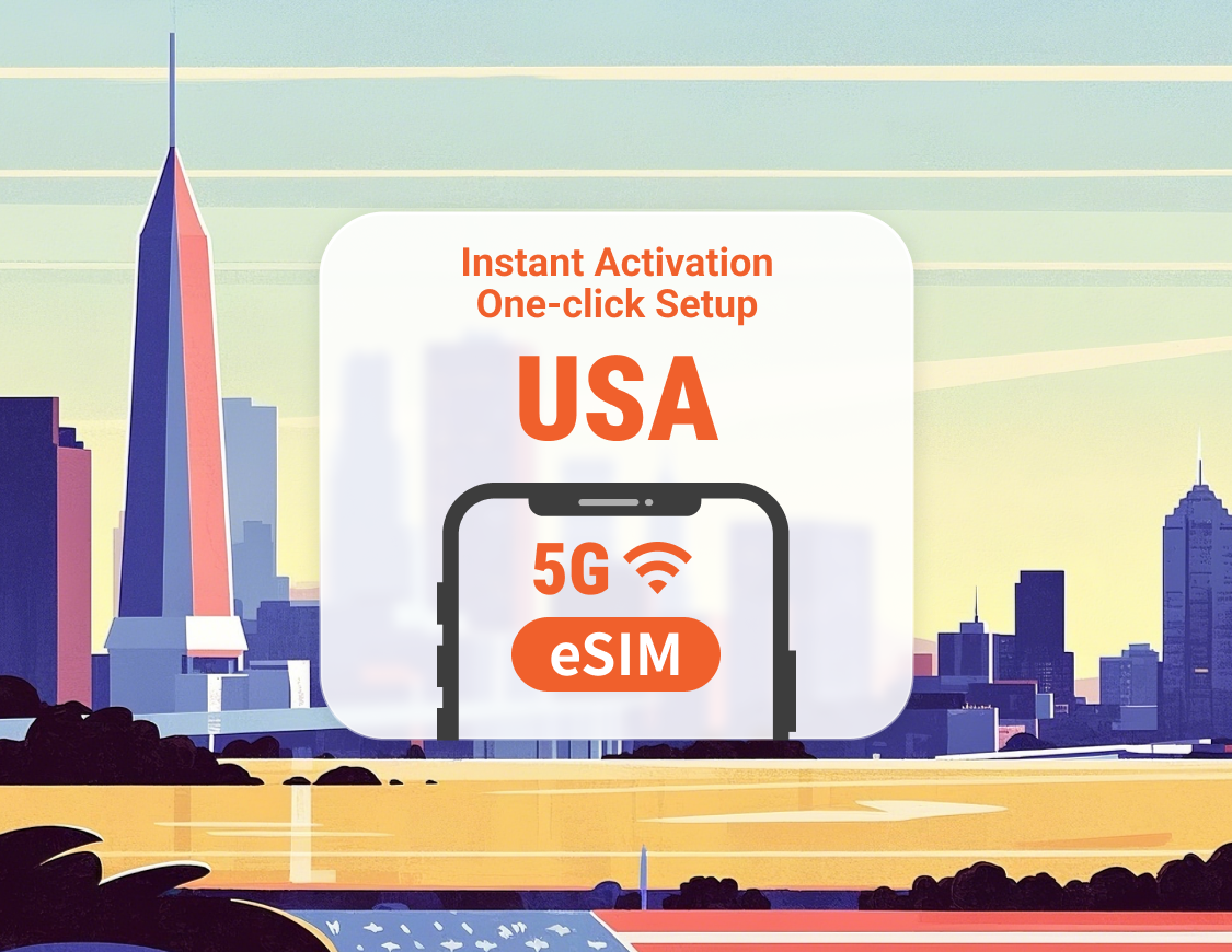 USA 5G eSIM | Dual Network Coverage | 1–30 Days | Instant QR