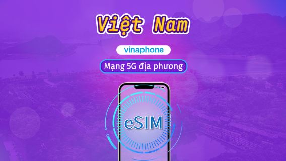 Vinaphone Việt Nam | eSIM nội địa | Gói cước ngày | Thanh toán theo ngày tự nhiên | 5-10 ngày | Mã QR