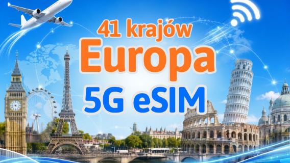 Europa (41 krajów) | eSIM 5G/4G | Obsługa Tiotok & ChatGPT | Pakiety dzienne/pakiety danych | Rozliczenie w dniach kalendarzowych | 1-90 dni | Kod QR