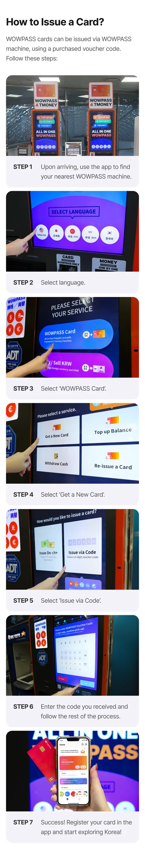 Wowpass for South Korea: Multi-functional prepay card for foreign