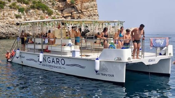 Catamaran excursions to the Zingaro Reserve and Scopello, snorkeling