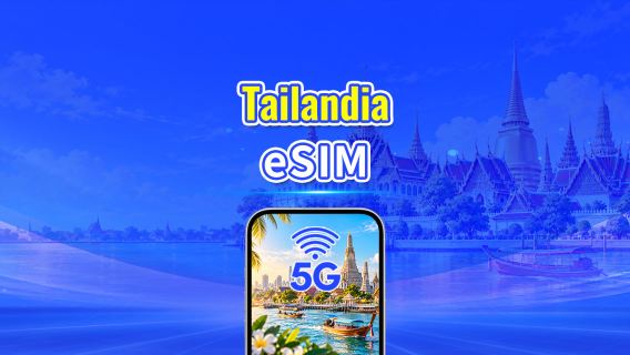 Tailandia 5G eSIM | Doble Cobertura | Paquete de datos diario/total | 1–30 días | Facturación por 24 horas | Código QR