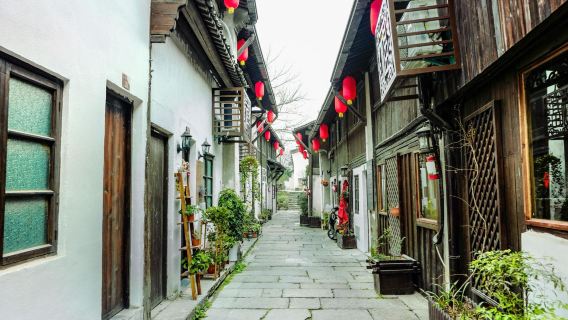 Pont Gongchen de Hangzhou - Rue Xiaohezhi - Route Dadou - Rue gastronomique de la rivière Shengli Guide touristique chinois, anglais, russe, japonais, coréen et allemand R