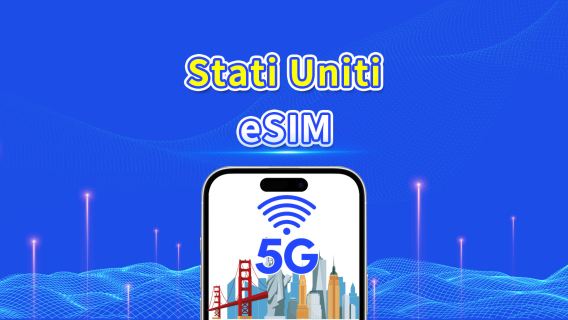 eSIM USA | 5G/4G | Pacchetto dati giornaliero/totale | 1–30 giorni | Fatturazione 24 ore | Codice QR